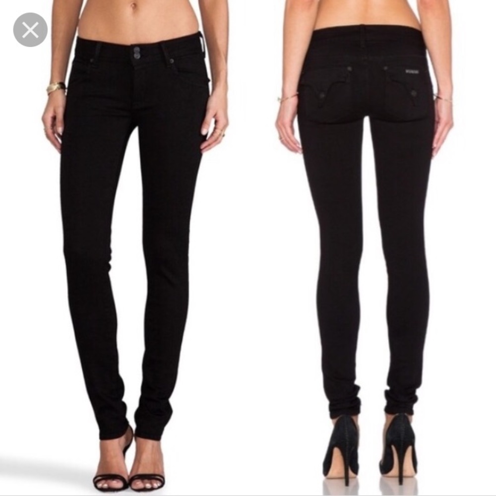 Hudson Collin flap skinny jeans black